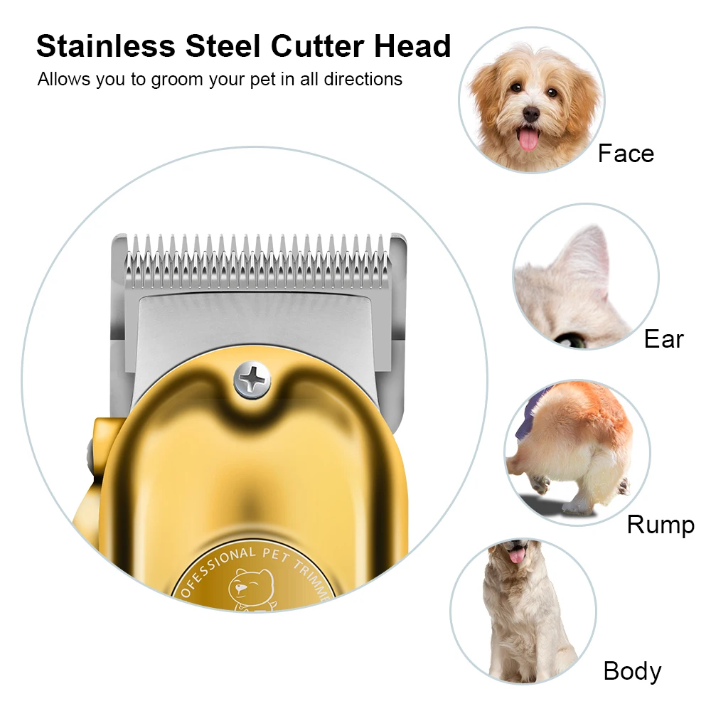 Pet Hair Trimmer Dog Hair Trimmer Dog Clipper Pet Clipper Hair Trimmer Professional Dog All Metal Rechargeable