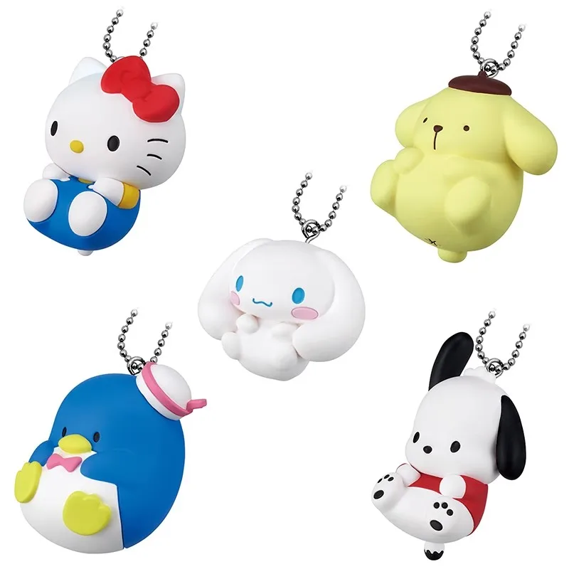 

TAKARA TOMY figure Gashapon anime Round and rolling Cinnamoroll babyCinnamoroll Pochacco dolls pendant action figure kids toys