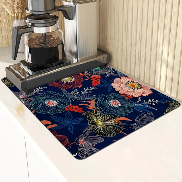 Silicone Coffee Maker Mat for Countertops Coffee Bar Accessories-Table Mat  Under Appliance Dish Drying Mat for Kitchen - AliExpress