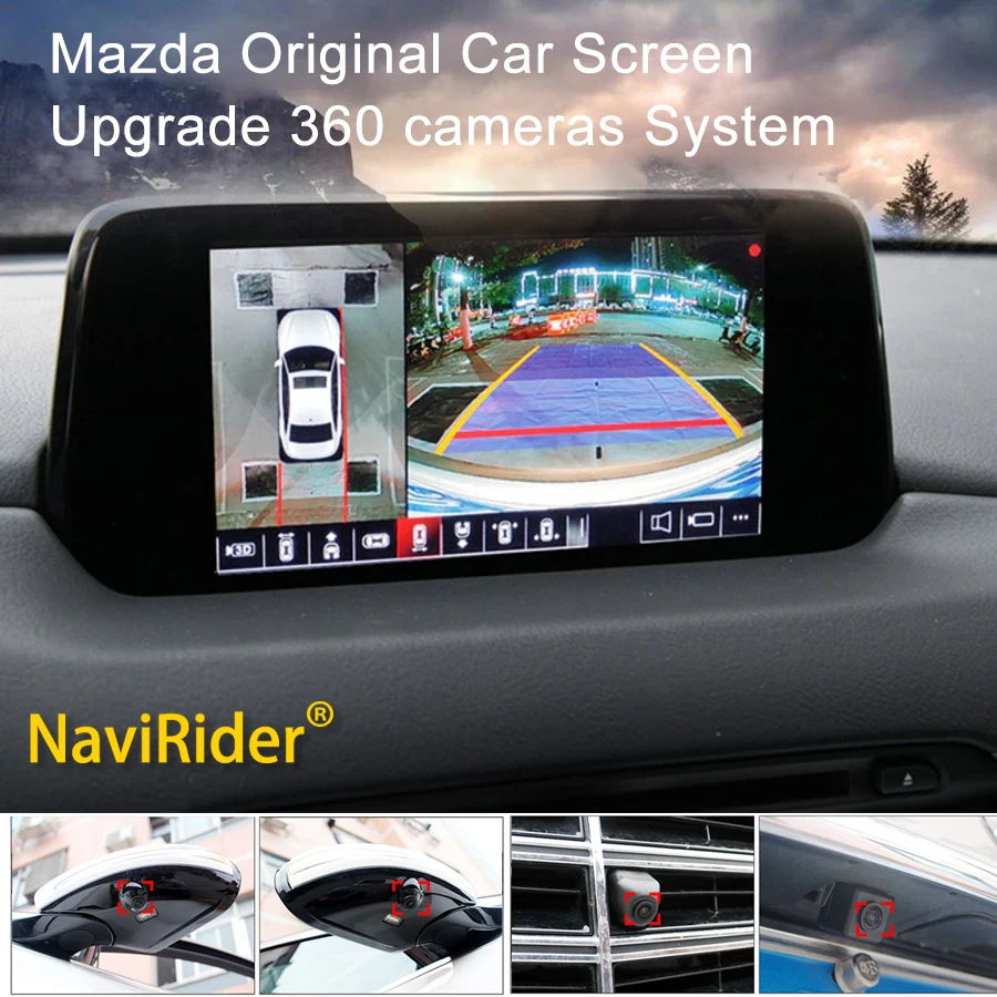 TouchScreen360SurroundViewCarCameraforMazdacx5cx3cx7cx4cx9
