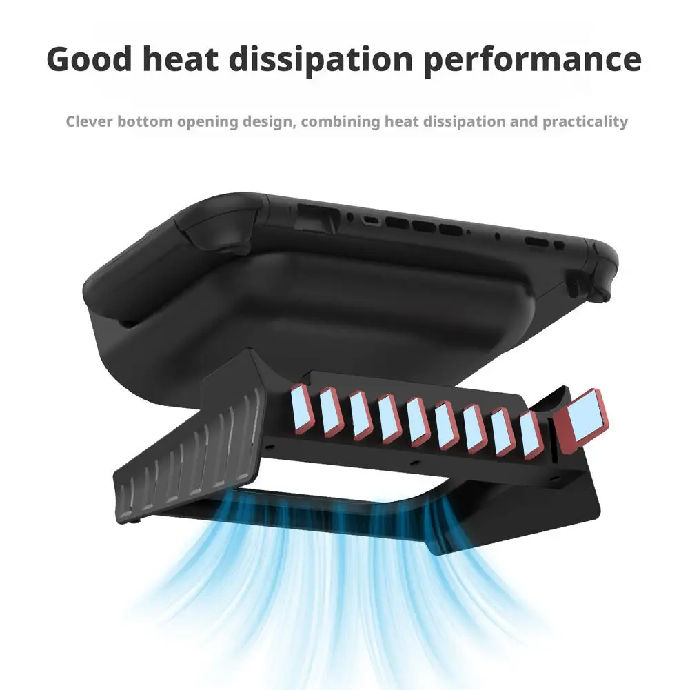 스위치 2, 스위치 OLED, 스위치 범용 홀더 베이스 스토리지 랙 (게임 카드 보관 기능 포함) 수평 스탠드 독 스탠드