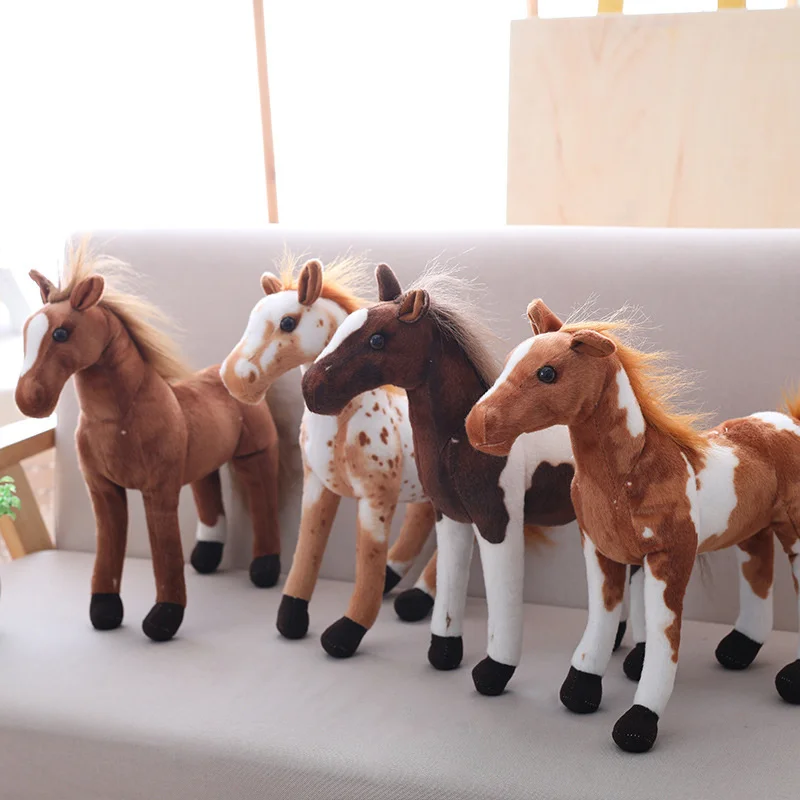 30cm Simulation Horse Plush Toys Cute Staffed Animal Doll Soft