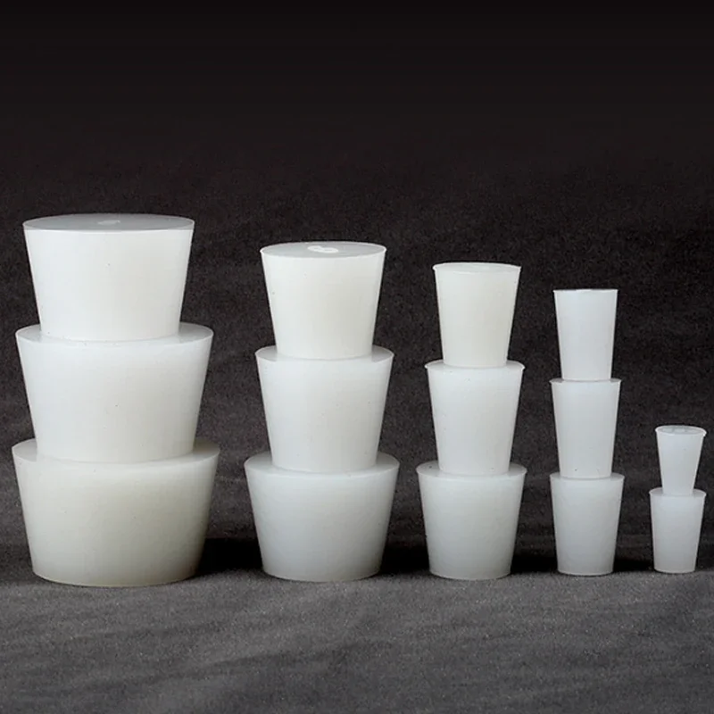 Silicone Rubber Plugs Solid Silicone Plug Conical Stopper Laboratory Flask Sealing Cover Water Pipe Exhaust Valve