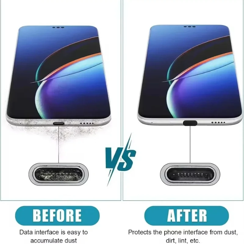 1/5/10/20PC 타입 C 먼지 방지 플러그 실리콘 안티 더스트 커버 안드로이드 USB C 충전 포트 폰 먼지 플러그