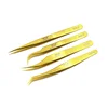 New Vetus 3pcs Tweezers Set  Golden Colors Premium Beauty Makeup Tweezers for Eyelashes Extension Pinzas Super precision 5