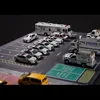 1/64 New York Police Station Bureau Diorama Parking Lot Table Pad Car Model Scene 4