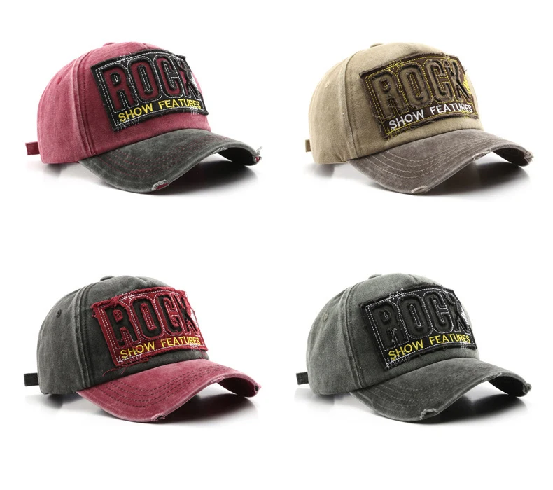 Mens Gorras Snapback Hat Outdoor Sport Sun Hat Letter ROCK Embroidery Cotton Baseball Cap 5 S3e1246e5c5ba4c318b732e2c64c696567