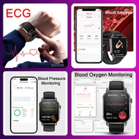 Montre connectée intelligente 2026 de pointe pour hommes avec ECG+PPG, mesure précise de la tension artérielle, des lipides et de l'acide urique, écran AMOLED HD de 2,0 pouces, appels HD 3