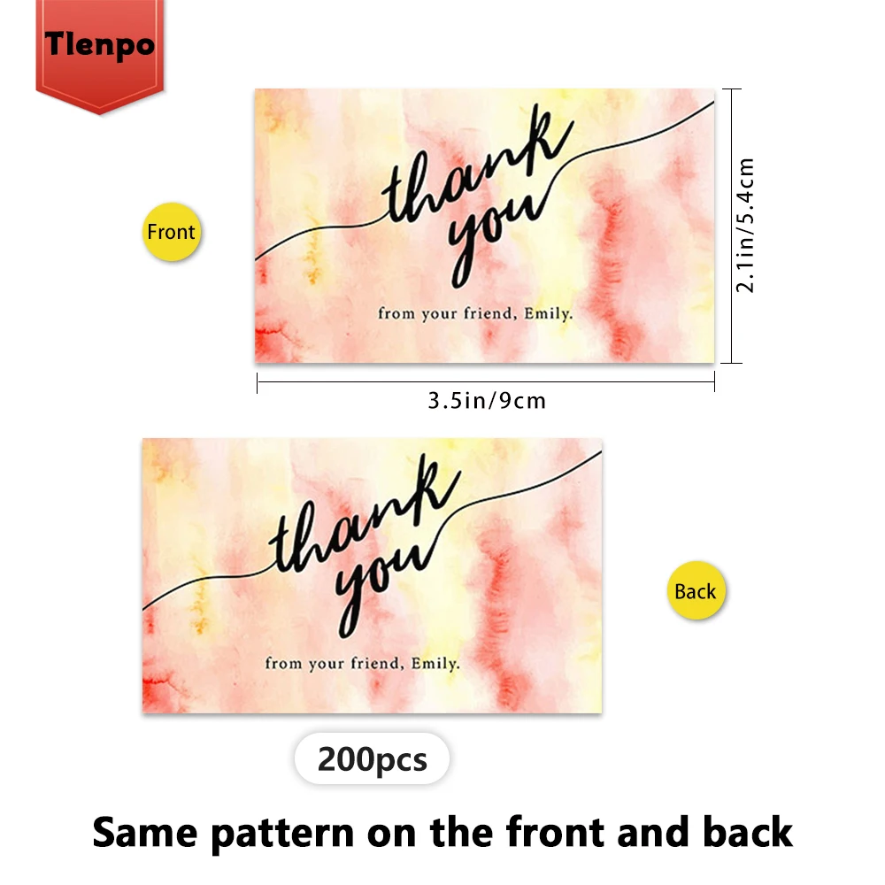 200枚、カスタム名刺/カード、名刺、デスクトップ名刺、サンキューカード、名刺、防水表面