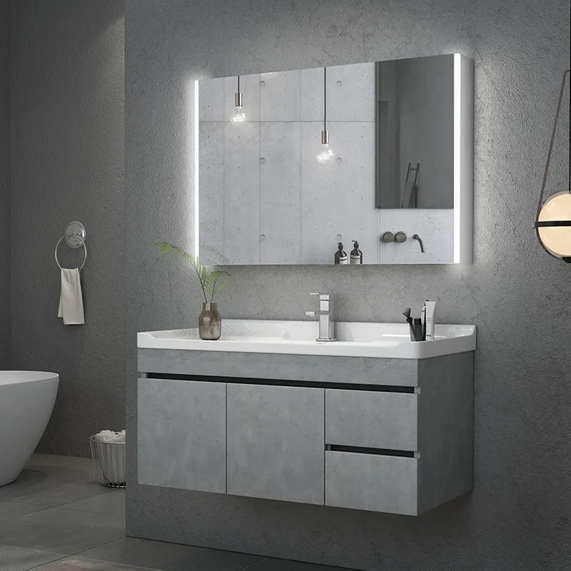 Hot sell waterproof modern bathroom furniture luxury vanity sink sets wall mounted clearance cabinets and vanities