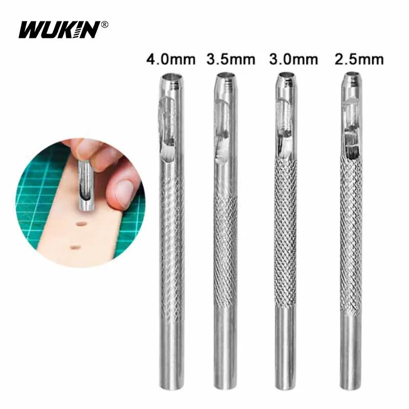 

1Set 2.5-4.0mm Round Punch Hole Tool High Carbon Steel Hole Punch Kit Leather Belt Watch Band Hollow Punching Tools DIY
