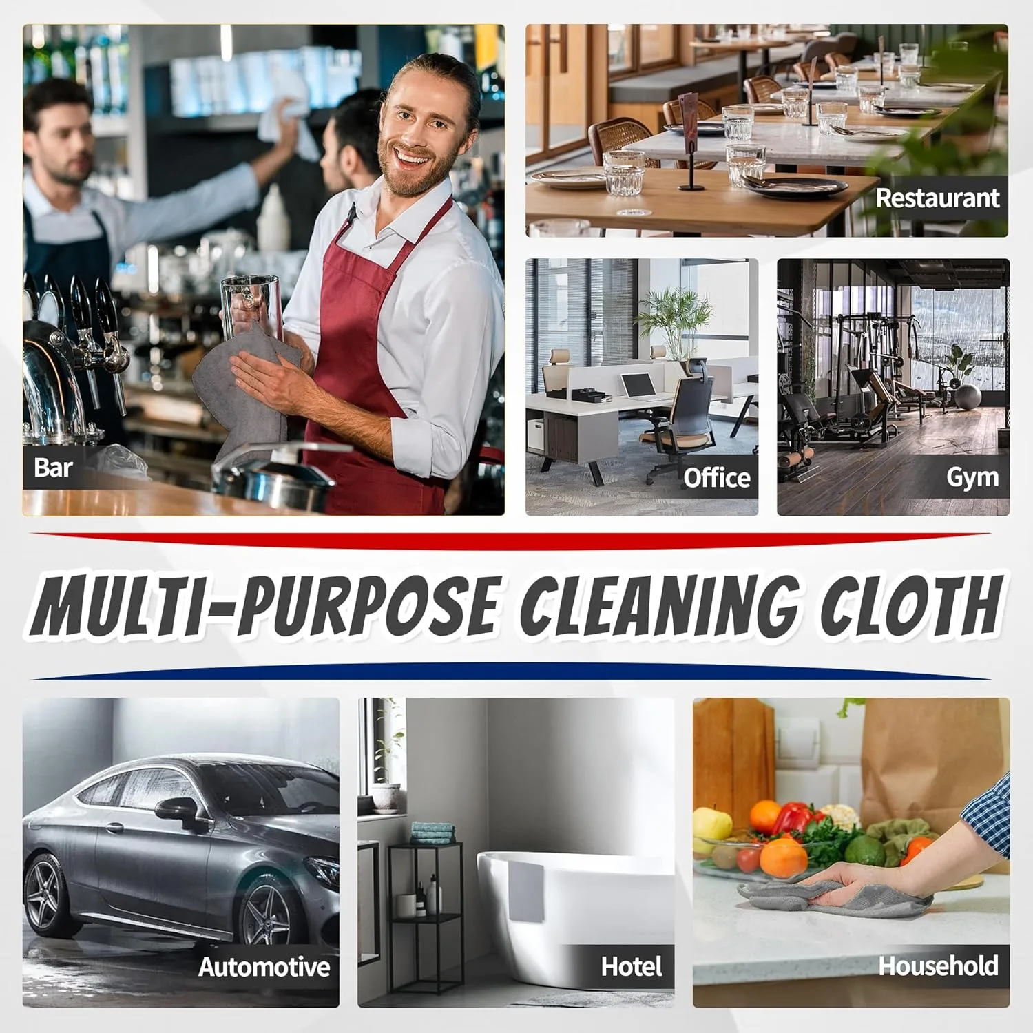 Microfiber Cleaning Cloths Lint Free Microfiber Cleaning Towel Cloths Reusable Towels Super Absorbent for Car Window