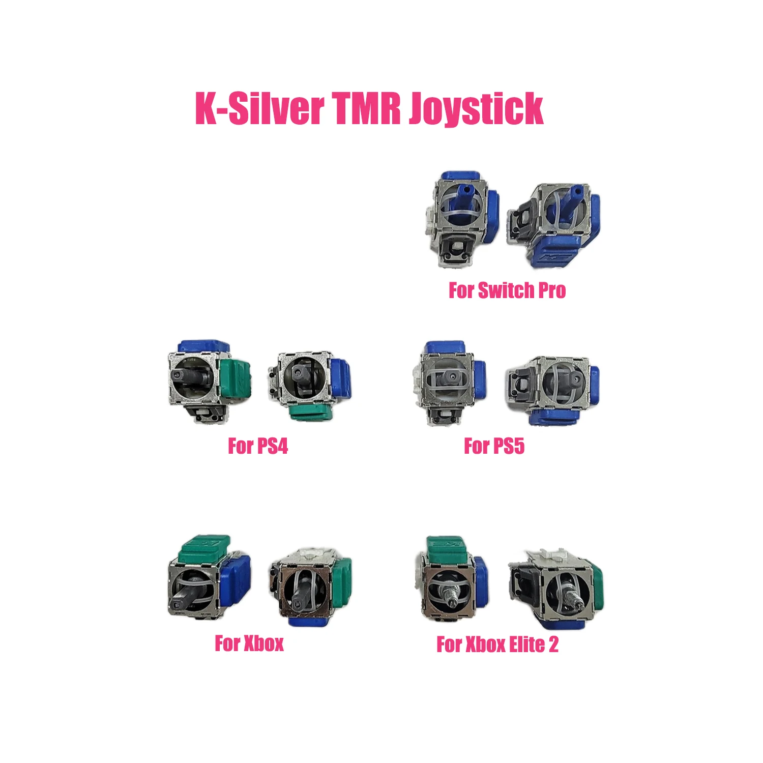 2PCS K-SILVER JS13 PRO Anti-Drift TMR 전자기 조이스틱 PS5 PS4 Xbox Switch Pro Xbox  Elite 2 용 3D 아날로그 썸 스틱-Freehip.co.kr