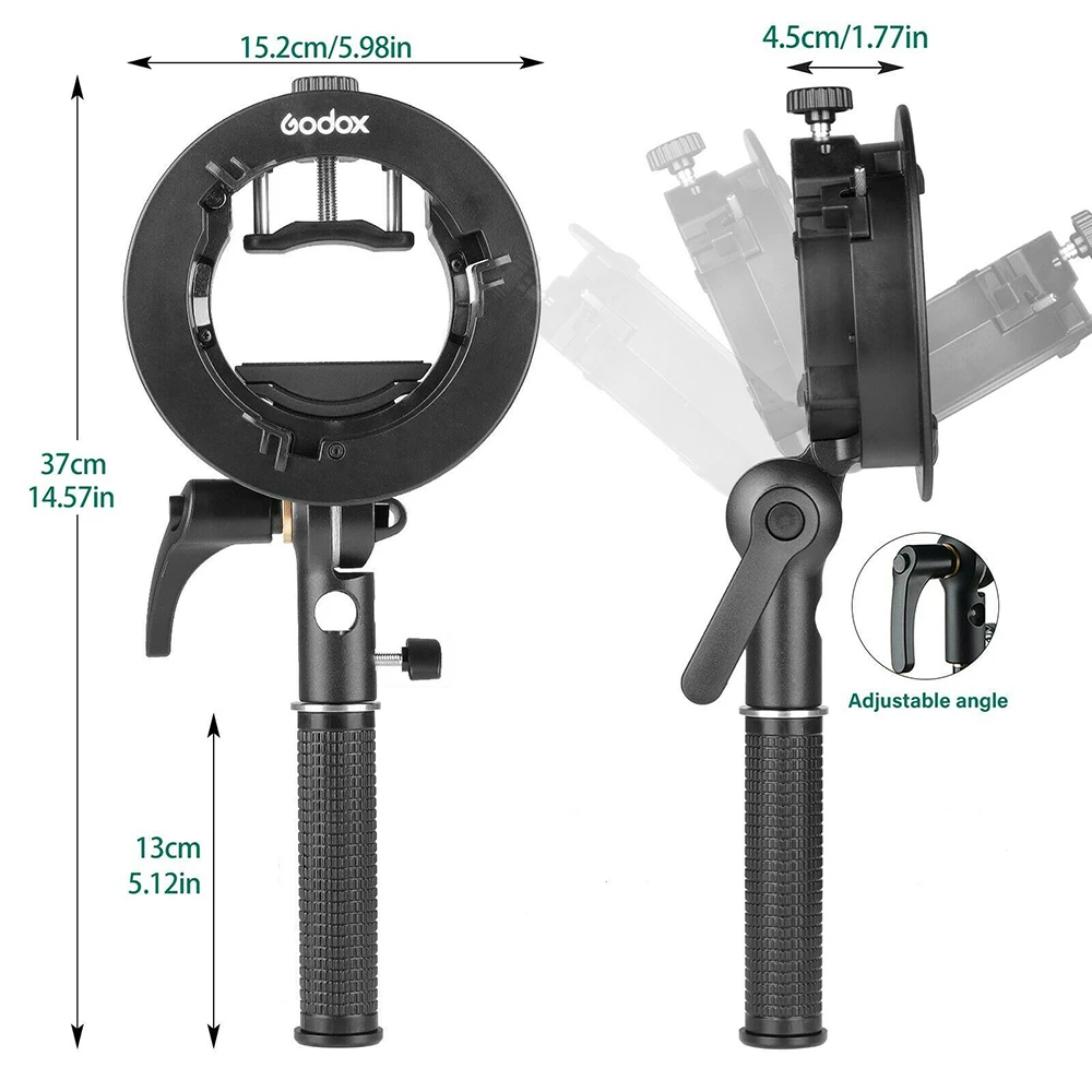 S2 Bowens Mount Flash S-type Holder Bracket Handheld Grip for V1 V860II AD200 A