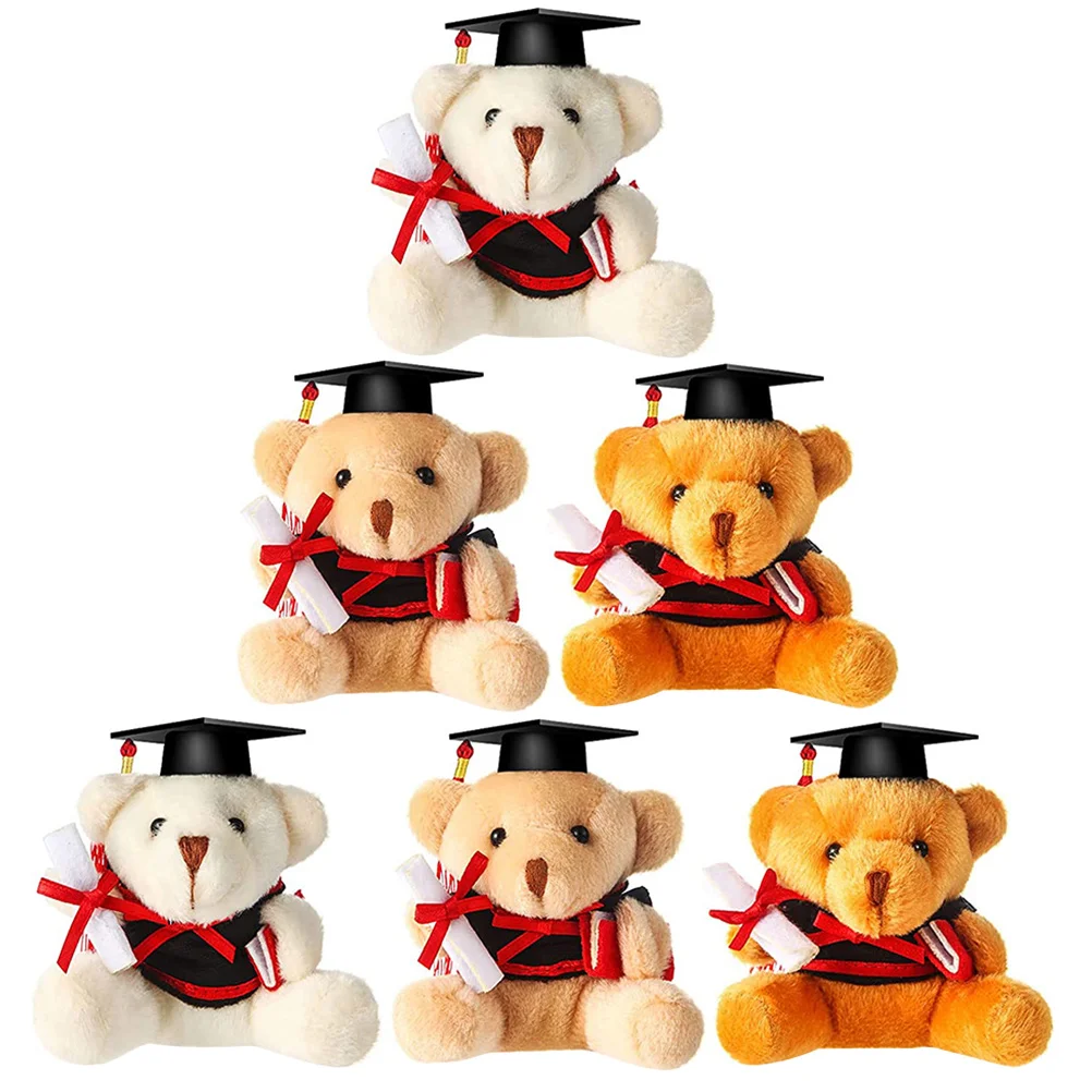 Adorable Graduation Themed Decor Fluffy Ornament Stuffed Toy Ornament for Party Ornaments Bag Graduation adorable graduation themed decor fluffy keychain toy keychain for party keychains bag graduation