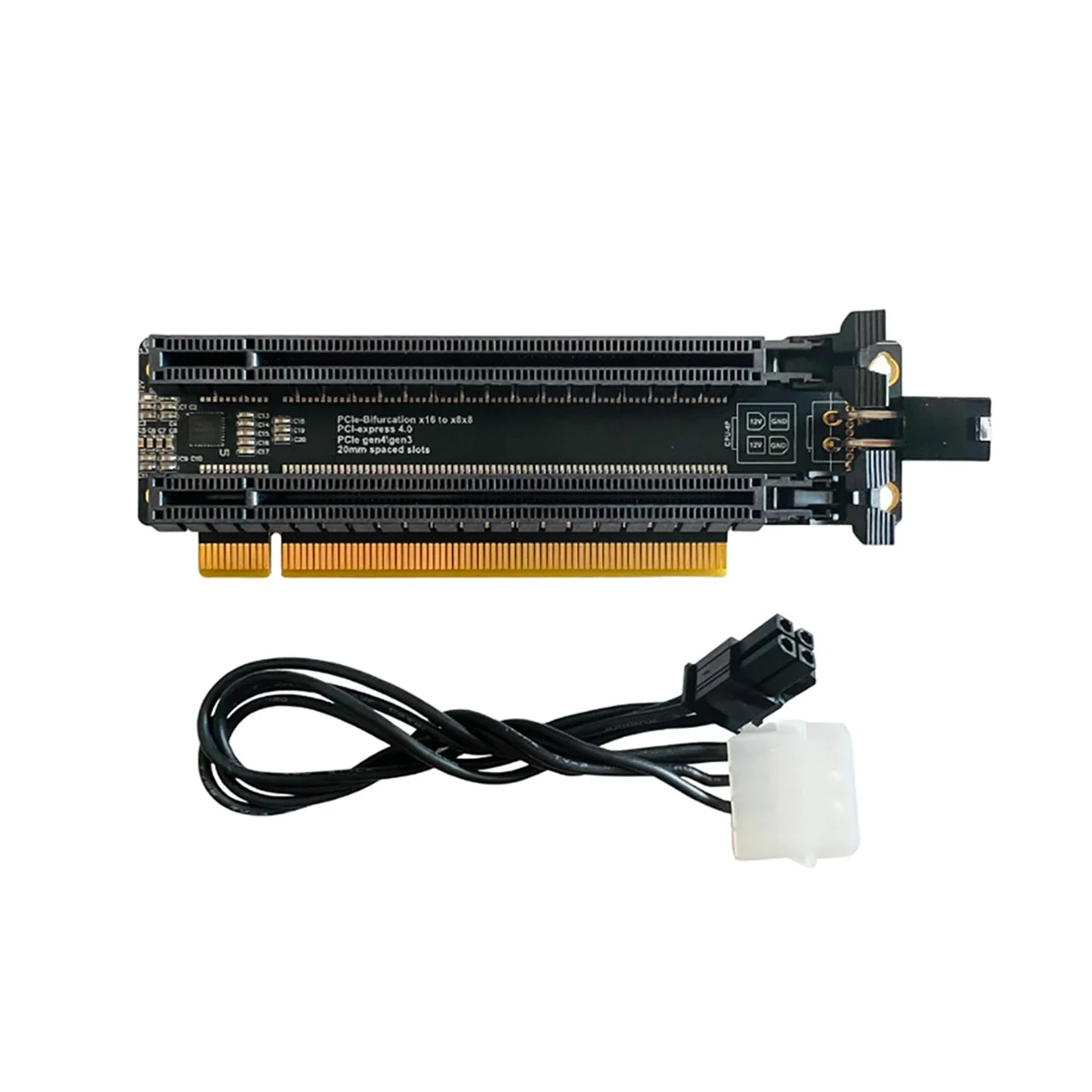 Cartão de Expansão Pci-e Cartão Split Gen4 Pcie-bifurcação X16 para X8x8 Slots Espaçados 20 mm Cpu4p Pinos 4.0 a 2 - Imagem 3