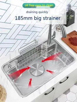 อินเทอร์เน็ตคนดังญี่ปุ่น3D แบนสำหรับขนาดใหญ่ช่องใส่ Nano 304สแตนเลสสตีลครัวอ่างล่างหน้าล้างจานอ่างล้างหน้า 2