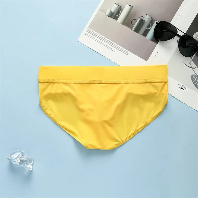 Men's briefs milk silk low waist elastic stereo comfort aussiebum chaussettes homme hiver chaud 6