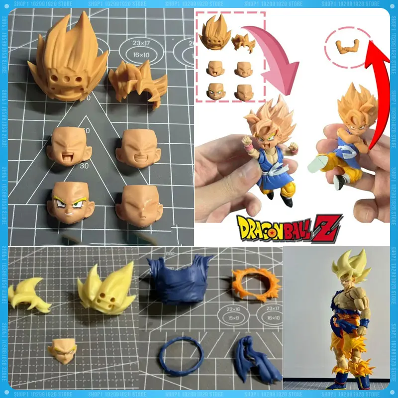 Air Dragon Ball S.H. Figuards Goku 3.0 Risveglio Legendary Super Saiyan Wind Hair Heads Danneggiato Battle Uniformi Accessori Modello