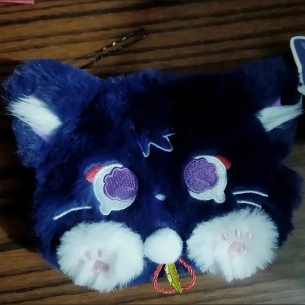 Genshin Impact Scaramouche Wanderer, Cosplay de gato, lindo monedero, muñeco de peluche, llavero, bolso de tarjeta, regalo para estudiantes