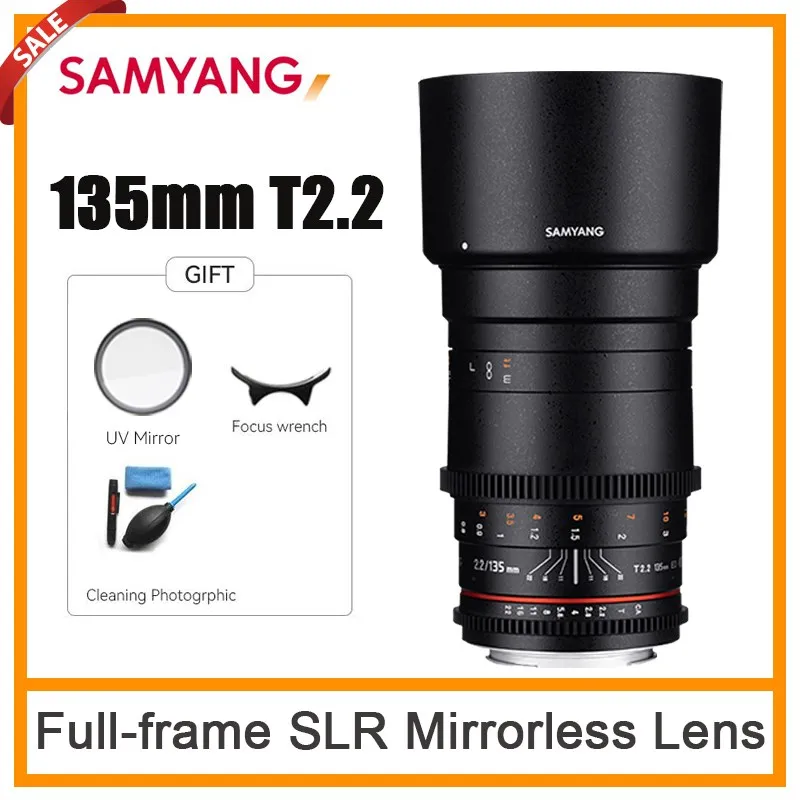 Samyang135Mm T2.2 Full-Frame Slr Micro-Singolo Ritratto Cine Lens Per Fotocamera Canon Ef/M Nikon Sony A/E Mft M43 Fuji X Sumsung Nx