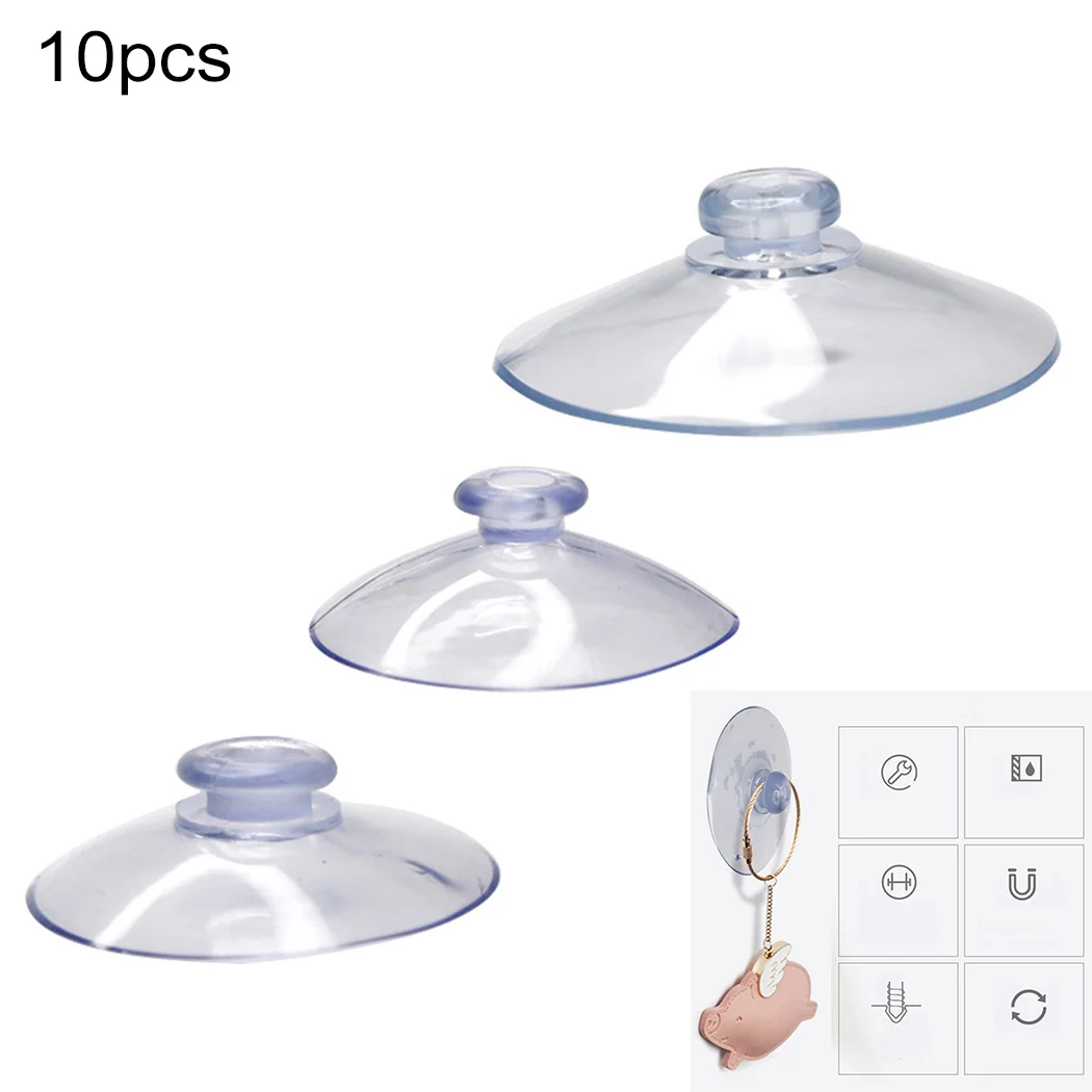 Hoom Saugnapf 20mm/25mm/40mm Fenster-Küchen-Sauger 10 Stück Jeder Typ Badezimmer Klarer Kunststoff Glas 100% Brandneu – Detail 3