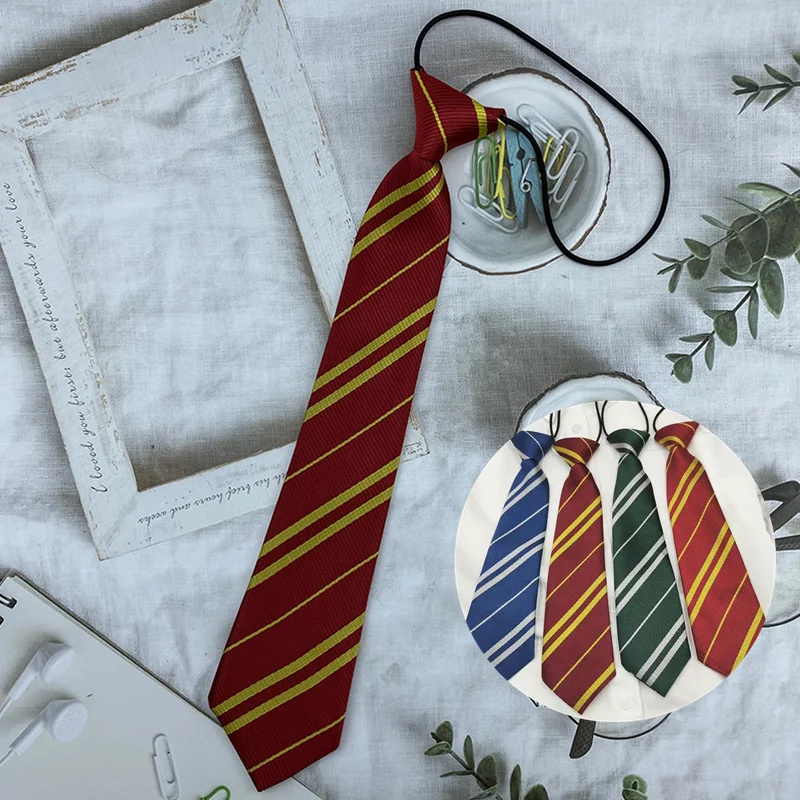 

Stripe Tie JK Uniform Magic College Badge Elastic Necktie Costume Accessories Cosplay Halloween Party Prop Gift Costume