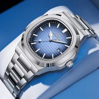 Nouvelle Montre Militaire de Luxe 2026 pour Homme, Carrée, Étanche, Lumineuse, Date et Jour, en Acier Inoxydable, à Quartz, avec Boîte 2