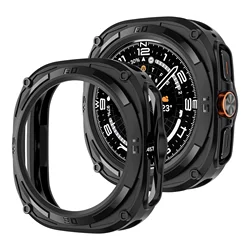 Premium Screen Protector Case - Hard TPU Frame Protective Bumper for Galaxy watch ultra (Black)
