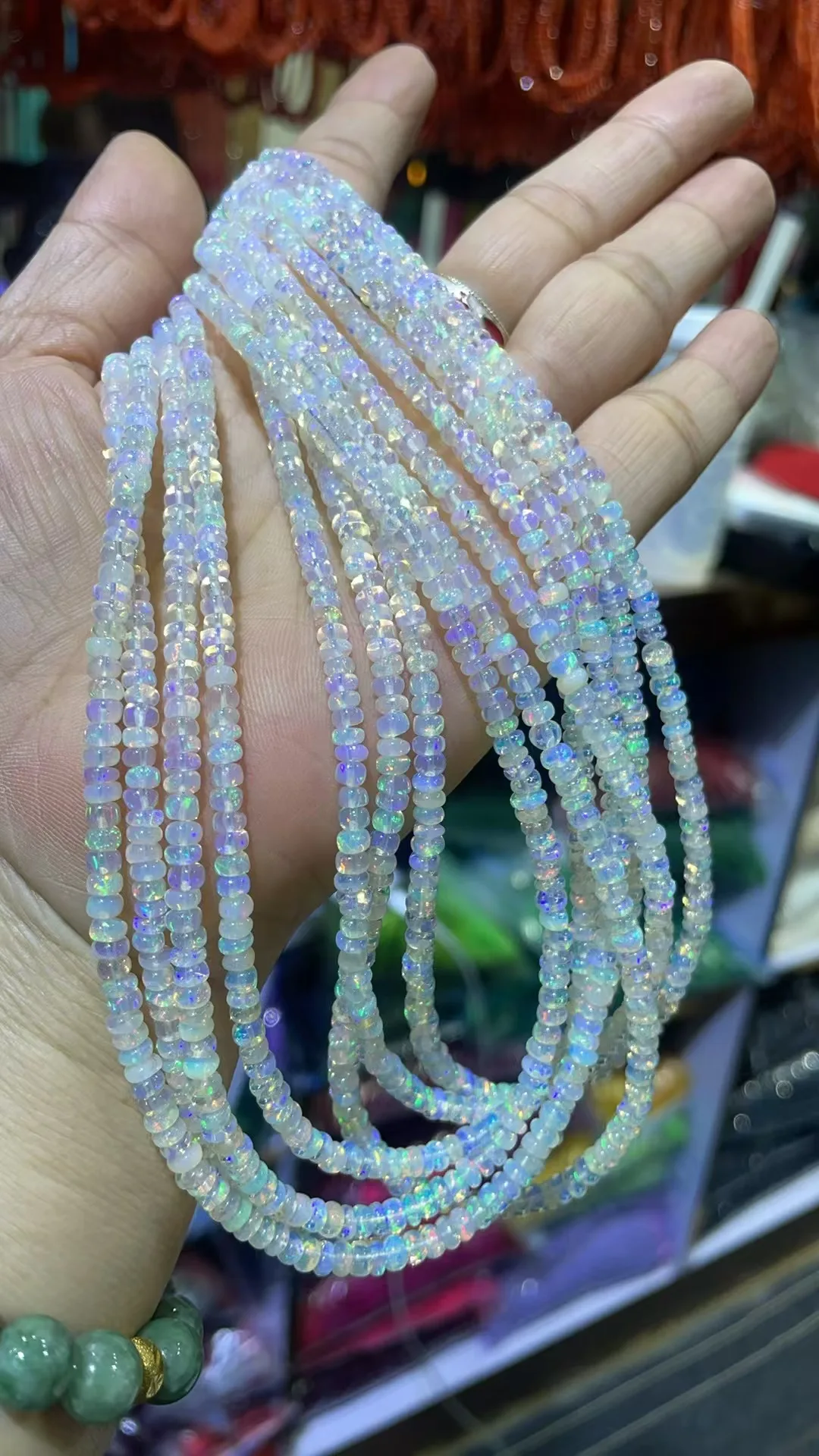 Lnatural Opal Pyramid Be Suitable Be Suitable For Jewelrbe Suitable For Jewelry Diy Bracelet Necklace Mountings Length38.5cm