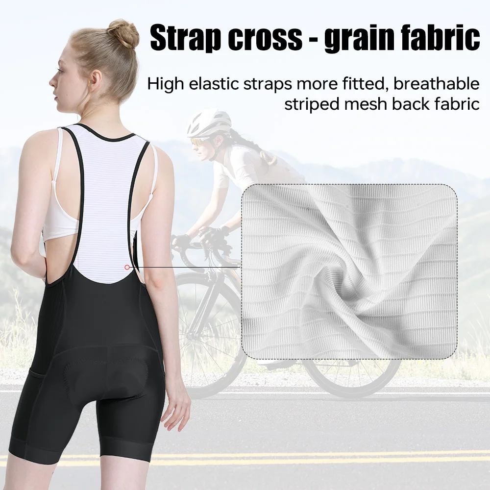 X-TIGER Women's Cycling Bib Shorts High-Waisted Breathable Cycling Bib Shorts Pro Padded Bicycle Short Road MTB Cycling Tights 3