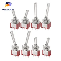 Mini Toggle Switch 3 Position 2 Position ON OFF ON DPDT SPST DPST 6A 125VAC 3A 250VAC Latching Flat Handle for Car Truck - Image 2
