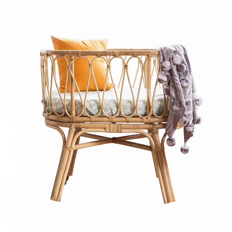 

YY Baby Crib Handmade Rattan Babies' Bed Children's New Chinese Baby Bed