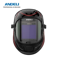 ANDELI 100*95mm Welder Mask Large View Auto Darkening Welding Helmet True Color DIN4 1/1/1/2 Soldering Mask  for TIG MIG MMA CUT