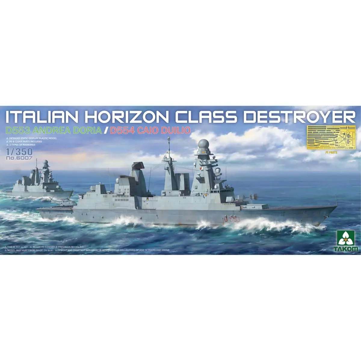 

Набор моделей TAKOM 6007 1/350, итальянский Horizon Class, Разрушитель