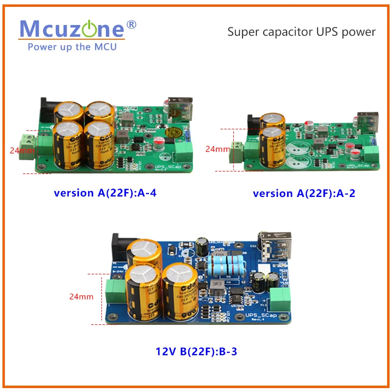 Capacitor Super Baseou o Poder de Ups para o pi da Framboesa e o Sistema Encaixado Entrada 724v Saída 5v ou 12v o - Imagem 2