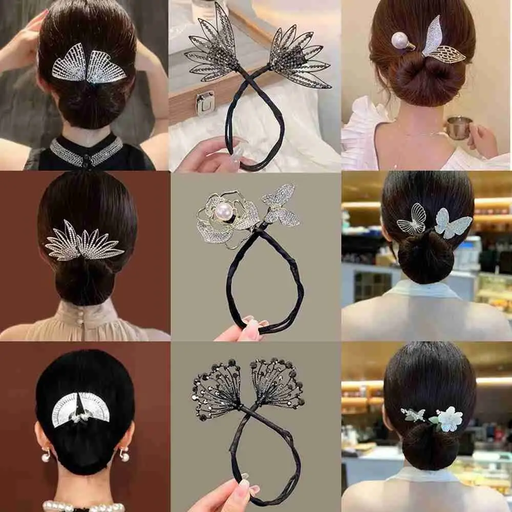 

Women Rhinestone Bow Hair Bands Korean Girls Headband For Hair Bun Ponytail Holder Hair Accessories Headdress