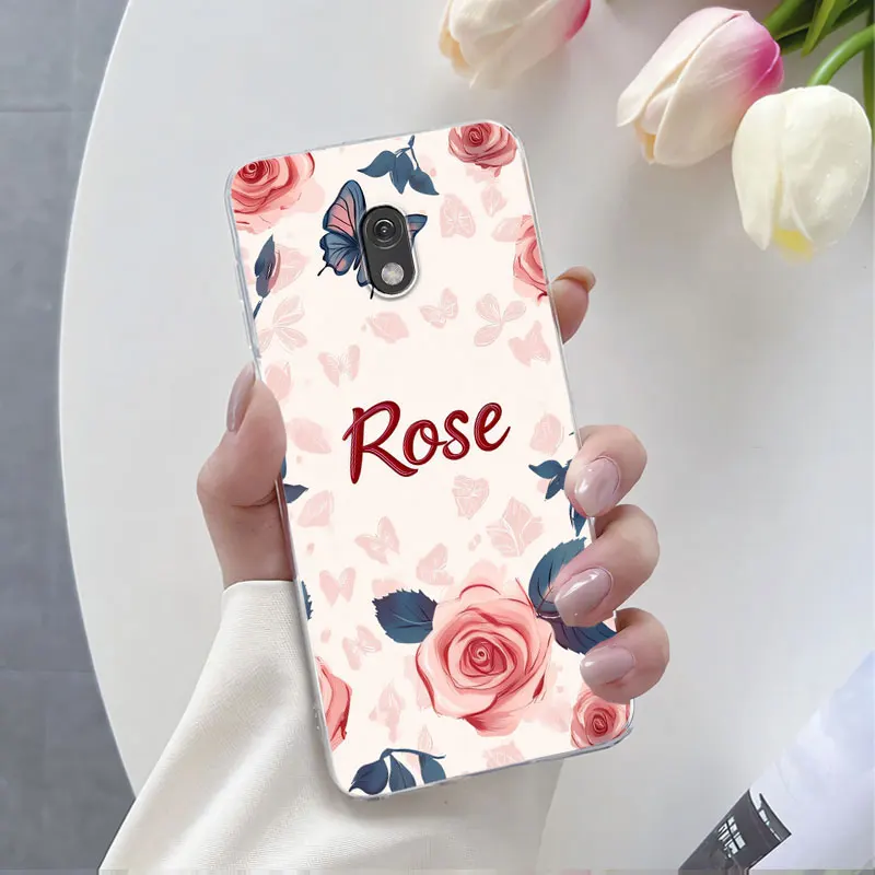 Luxurious Butterfly Flower Clear Soft Silicone Protective Phone Case