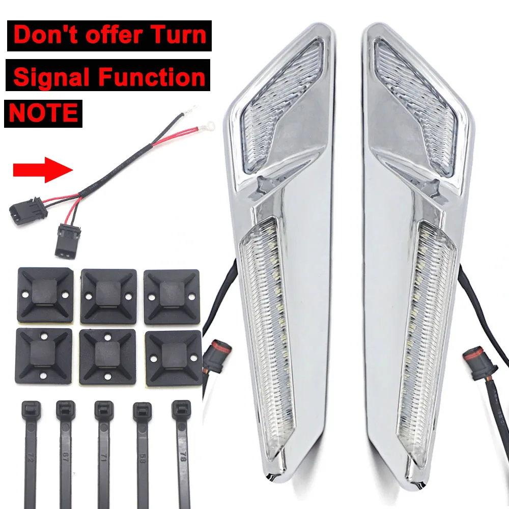 Motorcycle Front Brake Fork Mounted NAV LED Lights in Chrome or Black For Honda Goldwing GL1800 F6B -UP motorcycle led lights motorcycle accessories