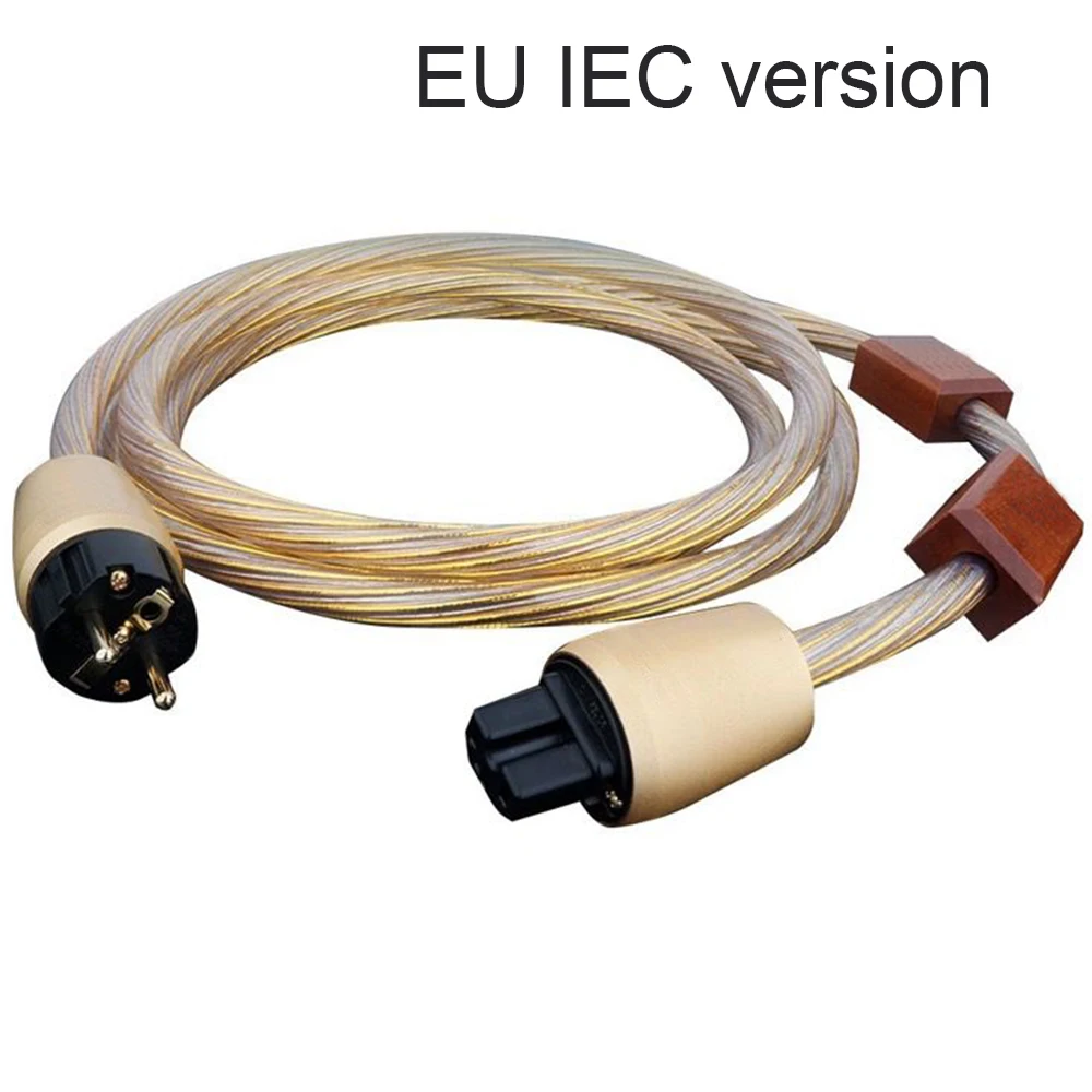 HiFi-Wechselstromkabel XSSH DIY CD-Verstärker 14 mm 7-adrig 15AWG 7N OCC versilberter Draht 2 Pins 3 Pins AU US EU IEC 20 A Stromleitung – Detail 2