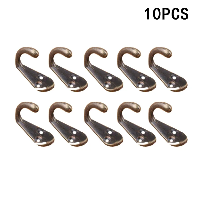10pcs Cloth Hook Hangers Vintage Bronze Wall Hook Rustic Key Coat Bag Hat Hanger Rustic Robe Hooks Wall Hanging Hooks Coat Rack