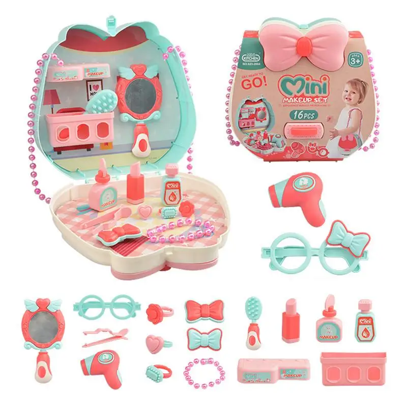 

Kids Makeup Set For Girl Makeup Set Washable Makeup Ring Bracelet Nail Polish For Girl Gift Toys Toddler Lipstick Toy For Role