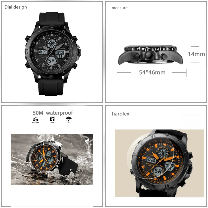 Orologio Da Polso Uomo PINDOWS Cronografo Multifunzione - Impermeabile, Quarzo, Con Calendario, Stile Casual