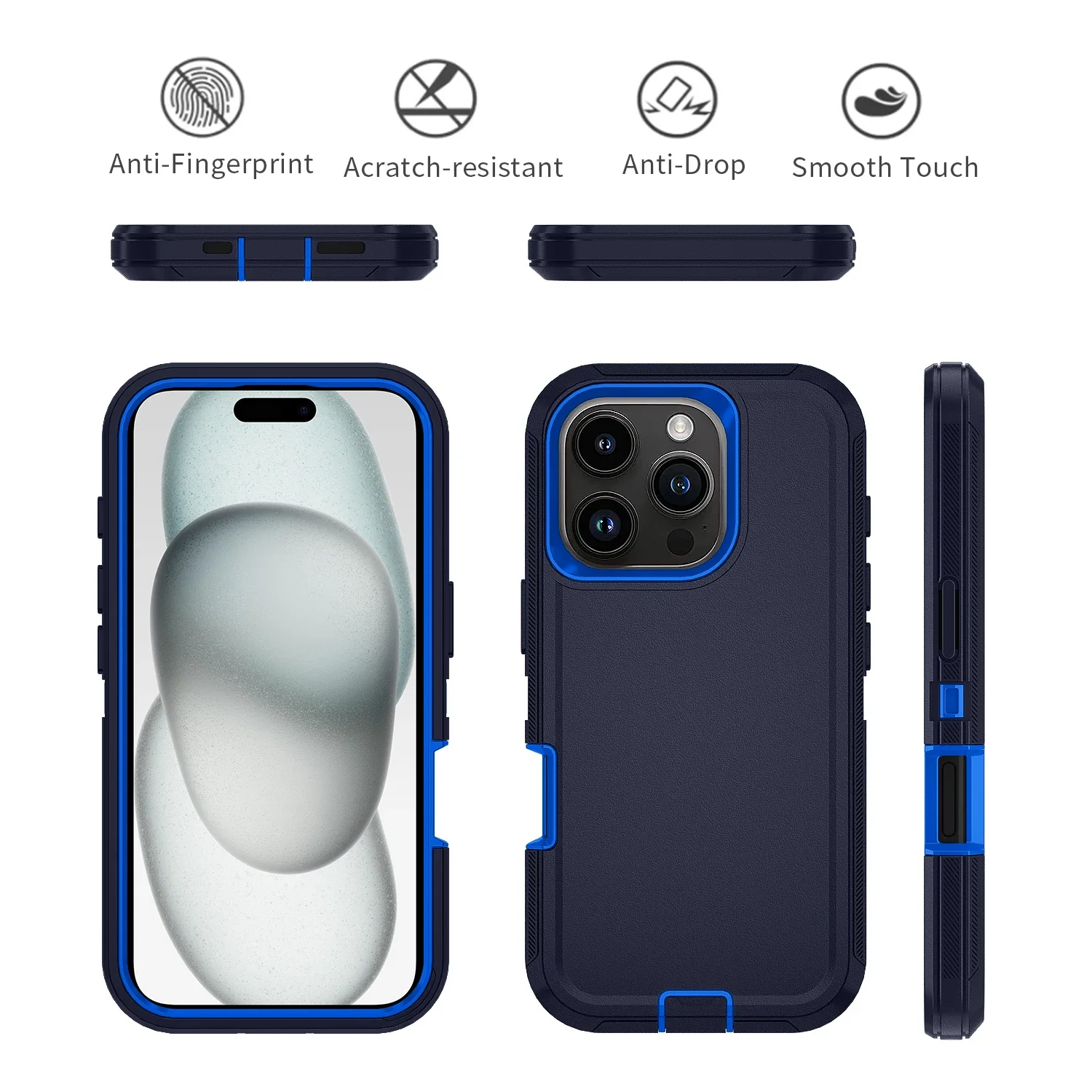 Enhanced Heavy Duty Rugged Phone Case with Shockproof Protection and Clip