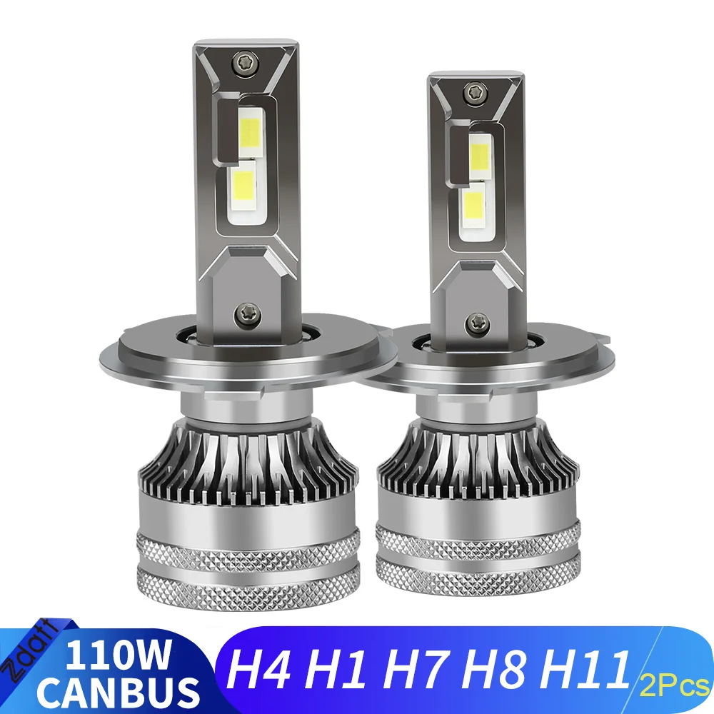 

Zdatt H7 Led Canbus H1 H8 H11 H4 LED Headlight Bulb 6500K Super White 110W HB3 9005 HB4 9006 12V 24V For Car Truck Head Lamp