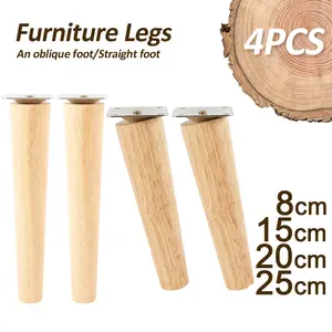 Juego de patas de madera natural 20cm (M8)