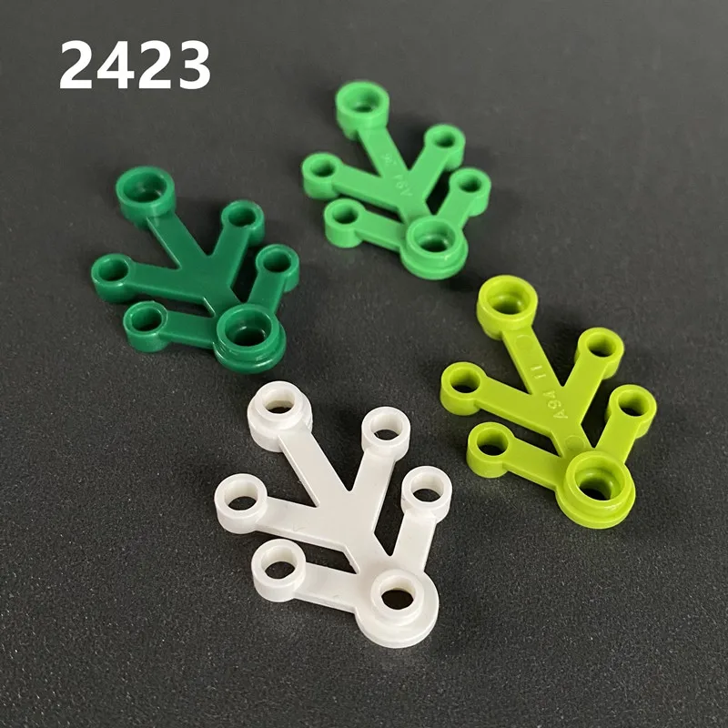 93pcs NO.2423 Leaves 4x3 ABS Material DIY Building Blocks Plastic Bricks Accessories Plant 4*3 Scene Parts Assembly Game Toy