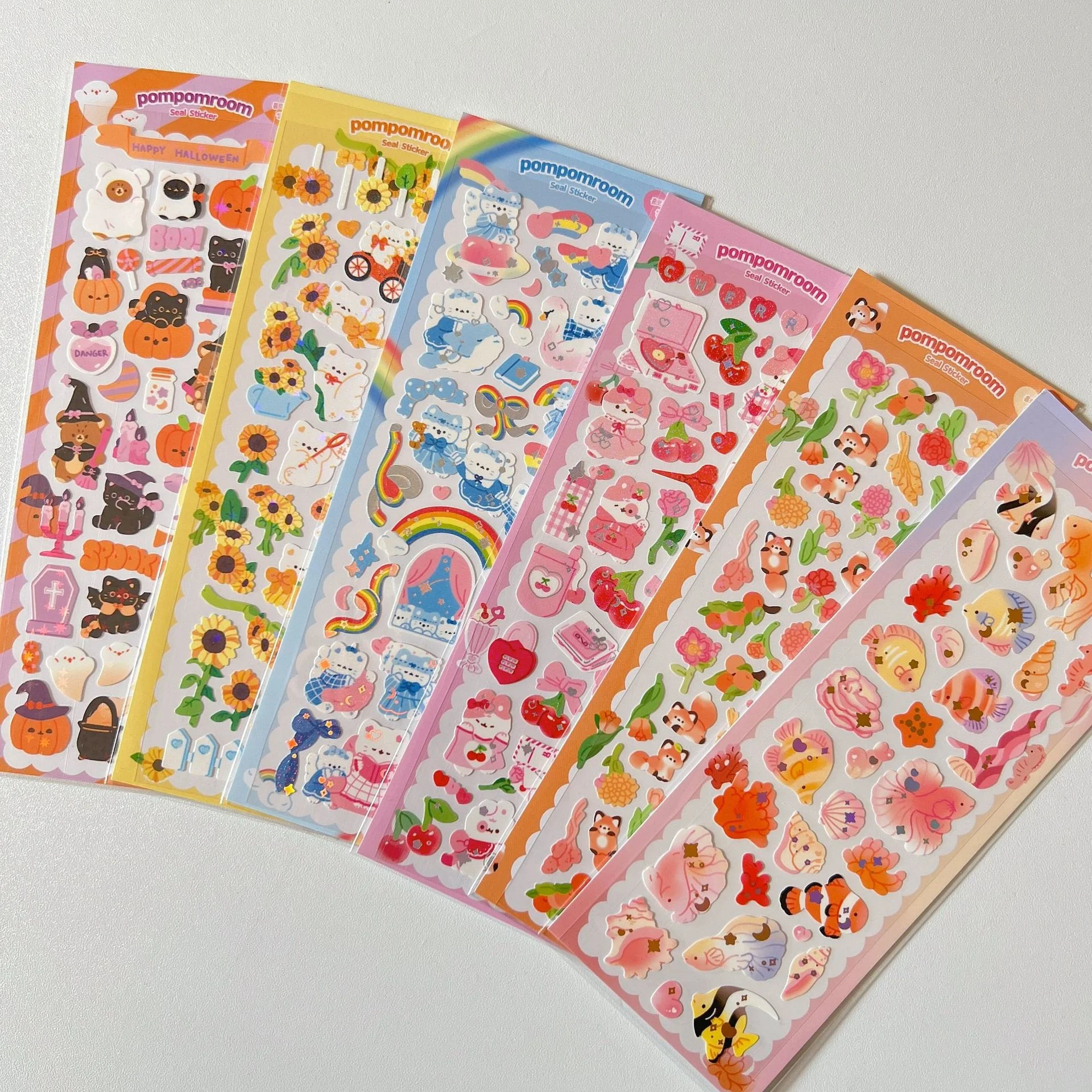 6Pcs/Pack Cartoon Fantasy Wonderful House Series Decorative Stickers Cartoon Sticker DIY Cute Kpop Korean Stationery Supplies