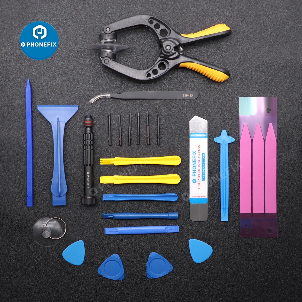 Uonlytech 12 pcs steel sponge flat tool phone screen repair kit phone  screen tool tools for screen absorber to clamp phone fixing clips Securing  clip