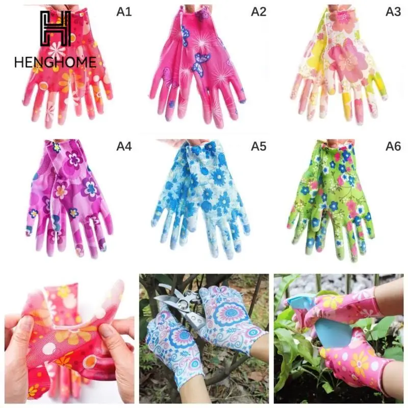 

Non-Slip Working Gloves Planting Yard Cleaning Palm-Coated Floral Garden Gloves Women Non-Slip Household Labor Protection Gloves
